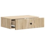 vidaXL Nástenný bočný stôl Dub sonoma 59 x 34,5 x 17 cm – Obrázok 3
