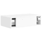 vidaXL Nástenný bočný stôl Biela s vysokým leskom 59 x 34,5 x 17 cm – Obrázok 6