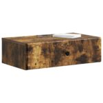 vidaXL Nástenný bočný stôl Dymový dub 59 x 34,5 x 17 cm – Obrázok 2