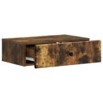 vidaXL Nástenný bočný stôl Dymový dub 59 x 34,5 x 17 cm – Obrázok 3