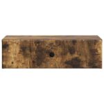 vidaXL Nástenný bočný stôl Dymový dub 59 x 34,5 x 17 cm – Obrázok 4