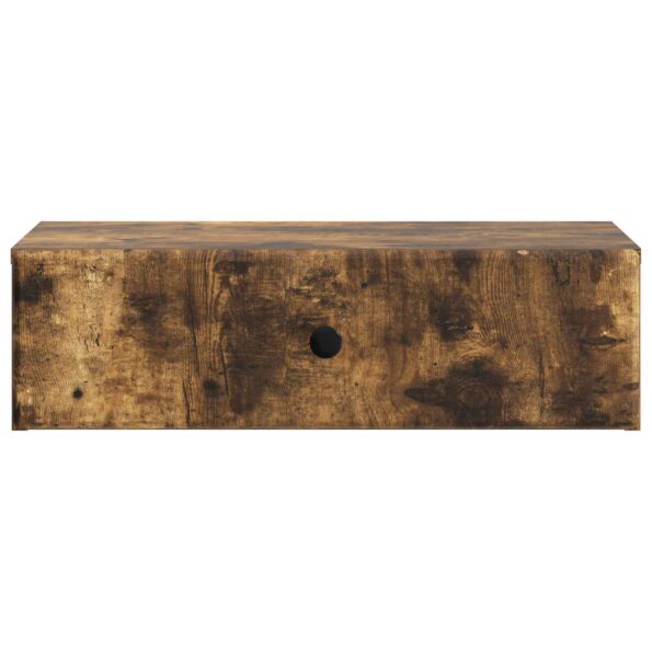 vidaXL Nástenný bočný stôl Dymový dub 59 x 34,5 x 17 cm – Obrázok 4