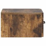 vidaXL Nástenný bočný stôl Dymový dub 59 x 34,5 x 17 cm – Obrázok 5
