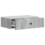 vidaXL Nástenný bočný stôl Sivá sonoma 59 x 34,5 x 17 cm – Obrázok 3