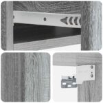 vidaXL Nástenný bočný stôl Sivá sonoma 59 x 34,5 x 17 cm – Obrázok 7
