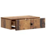 vidaXL Nástenný bočný stôl Staré drevo 59 x 34,5 x 17 cm – Obrázok 3