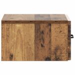 vidaXL Nástenný bočný stôl Staré drevo 59 x 34,5 x 17 cm – Obrázok 5