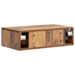 vidaXL Nástenný bočný stôl Staré drevo 59 x 34,5 x 17 cm – Obrázok 6