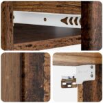 vidaXL Nástenný bočný stôl Staré drevo 59 x 34,5 x 17 cm – Obrázok 7