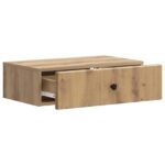 vidaXL Nástenný bočný stôl Dub artisan 59 x 34,5 x 17 cm – Obrázok 3