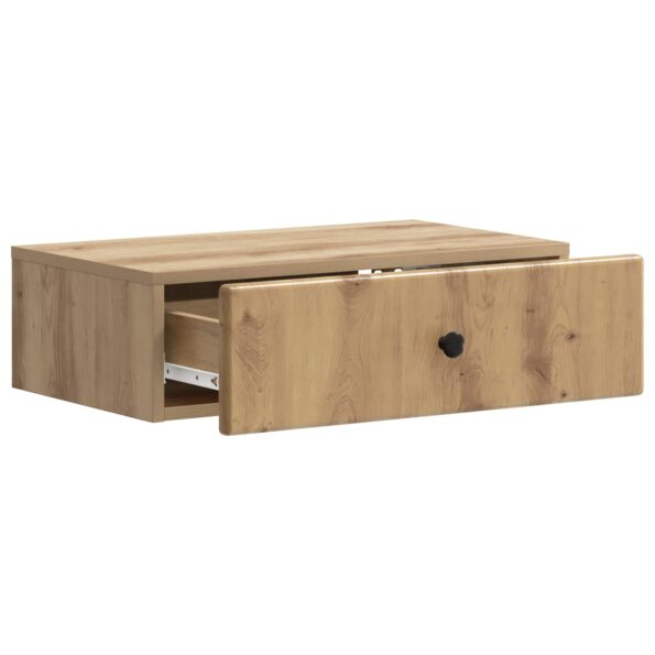 vidaXL Nástenný bočný stôl Dub artisan 59 x 34,5 x 17 cm – Obrázok 3