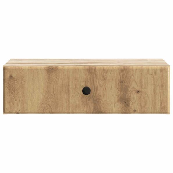 vidaXL Nástenný bočný stôl Dub artisan 59 x 34,5 x 17 cm – Obrázok 4