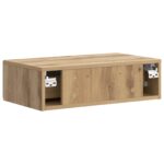 vidaXL Nástenný bočný stôl Dub artisan 59 x 34,5 x 17 cm – Obrázok 6
