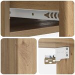 vidaXL Nástenný bočný stôl Dub artisan 59 x 34,5 x 17 cm – Obrázok 7
