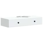 vidaXL Nástenný bočný stôl Biela 87,5 x 34,5 x 17 cm Kompozitné drevo – Obrázok 2