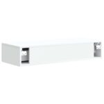 vidaXL Nástenný bočný stôl Biela 87,5 x 34,5 x 17 cm Kompozitné drevo – Obrázok 6