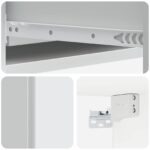vidaXL Nástenný bočný stôl Biela 87,5 x 34,5 x 17 cm Kompozitné drevo – Obrázok 7