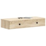 vidaXL Nástenný bočný stôl Dub sonoma 87,5 x 34,5 x 17 cm – Obrázok 2