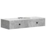vidaXL Nástenný bočný stôl Betónovo sivá 87,5 x 34,5 x 17 cm – Obrázok 2