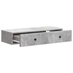 vidaXL Nástenný bočný stôl Betónovo sivá 87,5 x 34,5 x 17 cm – Obrázok 3