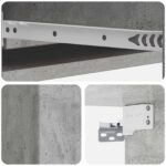 vidaXL Nástenný bočný stôl Betónovo sivá 87,5 x 34,5 x 17 cm – Obrázok 7