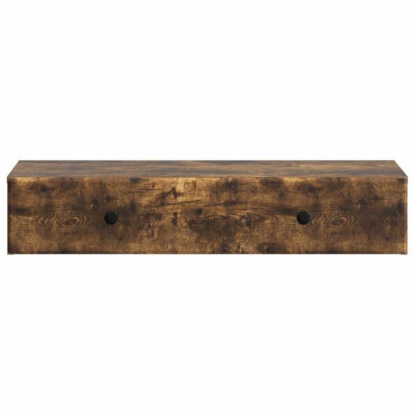 vidaXL Nástenný bočný stôl Dymový dub 87,5 x 34,5 x 17 cm – Obrázok 4