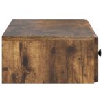 vidaXL Nástenný bočný stôl Dymový dub 87,5 x 34,5 x 17 cm – Obrázok 5