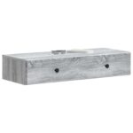 vidaXL Nástenný bočný stôl Sivá sonoma 87,5 x 34,5 x 17 cm – Obrázok 2