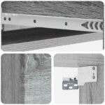 vidaXL Nástenný bočný stôl Sivá sonoma 87,5 x 34,5 x 17 cm – Obrázok 7