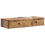 vidaXL Nástenný bočný stôl Staré drevo 87,5 x 34,5 x 17 cm – Obrázok 2