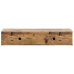vidaXL Nástenný bočný stôl Staré drevo 87,5 x 34,5 x 17 cm – Obrázok 4