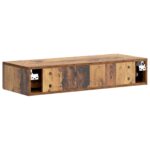 vidaXL Nástenný bočný stôl Staré drevo 87,5 x 34,5 x 17 cm – Obrázok 6
