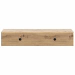 vidaXL Nástenný bočný stôl Dub artisan 87,5 x 34,5 x 17 cm – Obrázok 4