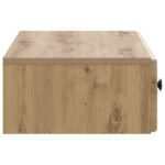 vidaXL Nástenný bočný stôl Dub artisan 87,5 x 34,5 x 17 cm – Obrázok 5