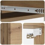 vidaXL Nástenný bočný stôl Dub artisan 87,5 x 34,5 x 17 cm – Obrázok 7