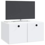 vidaXL Nástenná TV skrinka 59,5 x 41 x 30 cm Biela Kompozitné drevo – Obrázok 3