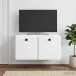 vidaXL Nástenná TV skrinka 59,5 x 41 x 30 cm Biela Kompozitné drevo – Obrázok 4