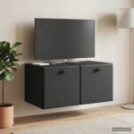vidaXL Nástenná TV skrinka 59,5 x 41 x 30 cm Čierna Kompozitné drevo – Obrázok 4