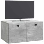 vidaXL Nástenná TV skrinka 59,5 x 41 x 30 cm Betónovo sivá – Obrázok 3