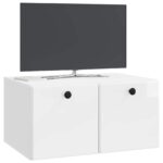 vidaXL Nástenná TV skrinka 59,5 x 41 x 30 cm Biela s vysokým leskom – Obrázok 3