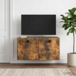 vidaXL Nástenná TV skrinka 59,5 x 41 x 30 cm Dymový dub – Obrázok 4