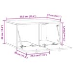 vidaXL Nástenná TV skrinka 59,5 x 41 x 30 cm Sivý Sonoma – Obrázok 10