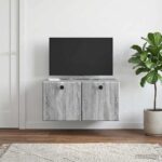 vidaXL Nástenná TV skrinka 59,5 x 41 x 30 cm Sivý Sonoma – Obrázok 4