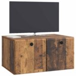 vidaXL Nástenná TV skrinka 59,5 x 41 x 30 cm Staré drevo – Obrázok 3