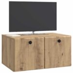 vidaXL Nástenná TV skrinka 59,5 x 41 x 30 cm Dub artisan – Obrázok 3