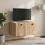 vidaXL Nástenná TV skrinka 59,5 x 41 x 30 cm Dub artisan – Obrázok 4