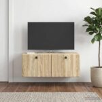 vidaXL Nástenná TV skrinka 78,5 x 41 x 30 cm Dub sonoma