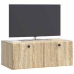 vidaXL Nástenná TV skrinka 78,5 x 41 x 30 cm Dub sonoma – Obrázok 3