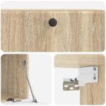 vidaXL Nástenná TV skrinka 78,5 x 41 x 30 cm Dub sonoma – Obrázok 9