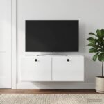 vidaXL Nástenná TV skrinka 78,5 x 41 x 30 cm Biela s vysokým leskom – Obrázok 4